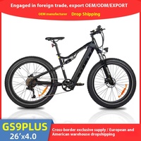 Vélo électrique tout-terrain PASEEC GS9PLUS 26 pouces, style européen et américain, moteur brushless 500W, 9 vitesses, batterie lithium-ion