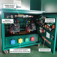 Panneau de synchronisation automatique ASP personnalisé 50kVA-500kVA, réponse 200ms, partage de charge, réduction de crête, armoire de synchronisation de générateur IP54