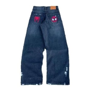 <span class=keywords><strong>Pantaloni</strong></span> in Denim strappati ricamati di <span class=keywords><strong>ragno</strong></span> per uomo e donna, con un fantastico stile Ueno e una vestibilità Hip-hop, Design a gamba dritta. - Product Image 6