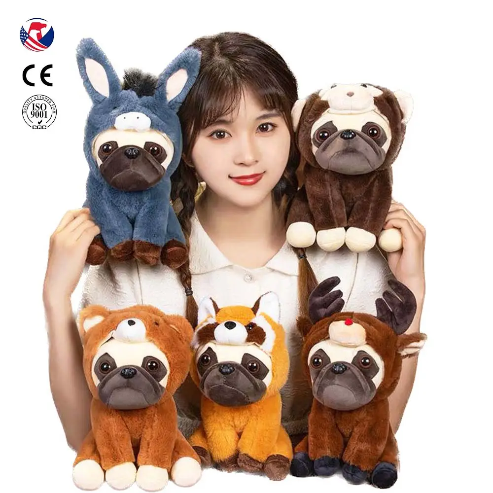 Venta al por mayor simulación de perro de peluche de juguete adornos de la máquina de captura de muñeca perro de peluche Husky Schnauzer y otras muñecas de perro famoso