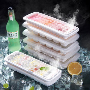 Moule à crème glacée en silicone de qualité alimentaire personnalisé, pliable, <span class=keywords><strong>pour</strong></span> glaçons en forme de pastilles avec couvercle, moule à glaçons en silicone <span class=keywords><strong>pour</strong></span> congélateur - Product Image 4