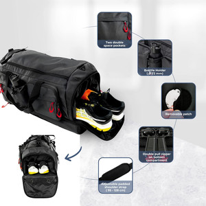 Sac à dos de sport de Taekwondo 3-en-1 XXL 75L noir, sac de voyage léger, résistant à l'eau et au style tendance - Product Image 2