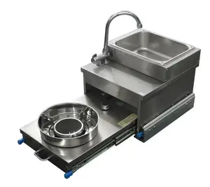 Anti-korrossions-Sicherheit integrierte Kochplatte für Hausboot Lkw Shop Waschbecken Dieselherd und zusammenklappbarer Wasserhahn Integrierte Küchenplatte