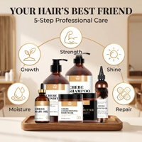 Ensemble de produits capillaires Chebe : Soin capillaire personnalisé, marque privée, shampoing naturel, après-shampoing, huile de croissance, prévention de la chute des cheveux