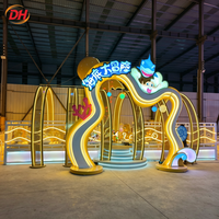 Manège SharkThemeTrackRide : Aventure Sous-Marine, Équipement de Piste Électrique Style Océanique Extérieur, Arche LED Personnalisée, Fournisseur Direct