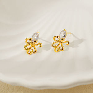 Серьги-гвоздики из нержавеющей стали, 18 карат - Product Image 5