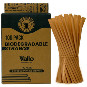 قشة شرب مصنوعة من ألياف نباتية من قصب السكر، قابلة للتحلل الحيوي والتسميد، مغلفة فرديًا، للتخييم - Product Image 2