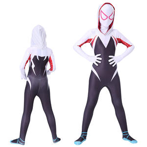Venta caliente nuevo Cosplay disfraz de héroe para niños para Halloween Cosplay <span class=keywords><strong>Gwen</strong></span> mujer <span class=keywords><strong>Spider</strong></span>-Man mono TV película disfraz - Product Image 4