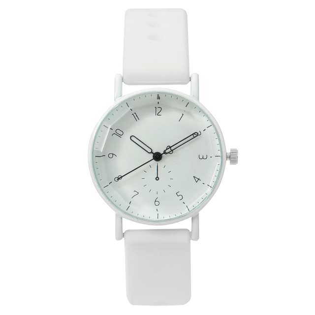 Minimalist Watch for Women Silicone Strap Quartz Wrist Watch Ultra Thin Round Ladies Watch Casual Fashion Gift Watch
