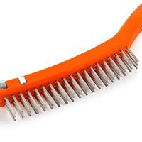 Brosse à main ergonomique en fil d'acier avec pointe grattoir pour le nettoyage des surfaces de moules de pièces automobiles et l'élimination des saletés oxydées