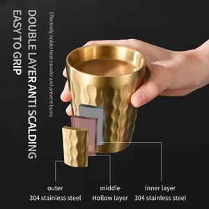 Tazza da Caffè in Acciaio Inox 304 <span class=keywords><strong>a</strong></span> Doppia Parete, Riutilizzabile, Personalizzabile con Logo per Regali Aziendali - Product Image 4