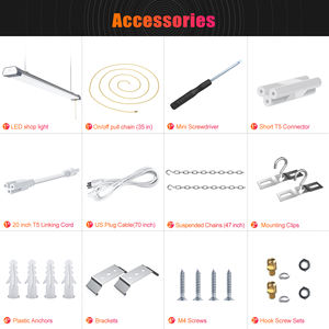 Luminaires de magasin 100W 120W 1,1m en aluminium, en stock aux États-Unis, connectables par chaîne, luminaire de plafond pour bureau, lampe linéaire LED, barre lumineuse - Product Image 6