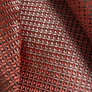 3k 240G 자카드 케블라 하이브리드 레드 컬러 탄소 섬유 패브릭 천 - Product Image 5