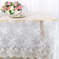 Nappe en dentelle brodée florale personnalisée en gros, nappes carrées et rectangulaires romantiques pour la décoration de table à manger