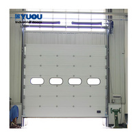 Venta caliente Logística Industrial de acero galvanizado de elevación automática panel sándwich puertas seccionales exteriores