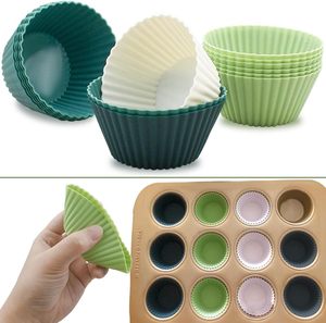 Silicone Cupcake Baking Cups Reusable Muffin Liners Cupcake Wrapper Cups Holders for Muffins Cupcakes and Candies - Product Image 3