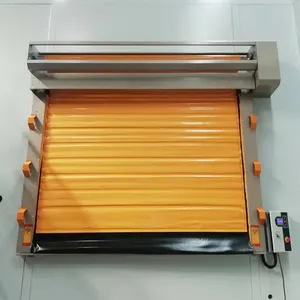 Automatically Closes PVC Plastic Thermal Insulation Zipper Rolling Door For Freezer Cold Storage