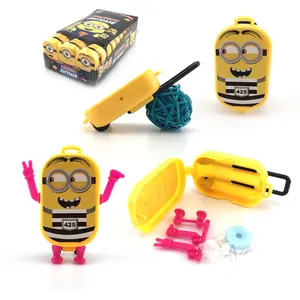 Minion koffer spielzeug candy/lustige cartoon form candy spielzeug