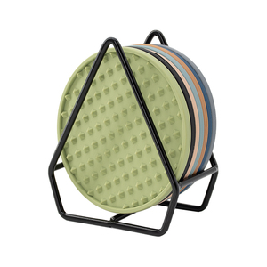 HongYun Custom Logo Thickened Cup Pad Mat Round Non-slip Non-stick <b>Drinks</b> Silicone <b>Coasters</b> with Holder <b>for</b> Hot or Cold <b>Drinks</b> - Product Image 2