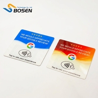 Tarjeta de Reseña de Redes Sociales de Acrílico de 120*120 mm, Etiqueta NFC para Mesa, Impresión Personalizada, Disponible en Stock