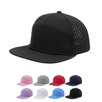Casquettes Snapback Unies Personnalisables avec Trous Découpés au Laser, Imperméables, Vides, 7 Panneaux, Perforées, Gorras, Casquettes de Golf pour Hommes et Femmes