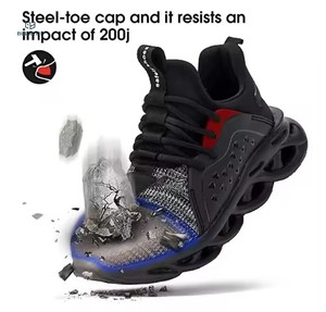 Chaussures <span class=keywords><strong>de</strong></span> sécurité légères et respirantes unisexe avec embout en acier anti-perforation, style sport, pour homme, à prix abordable - Product Image 2