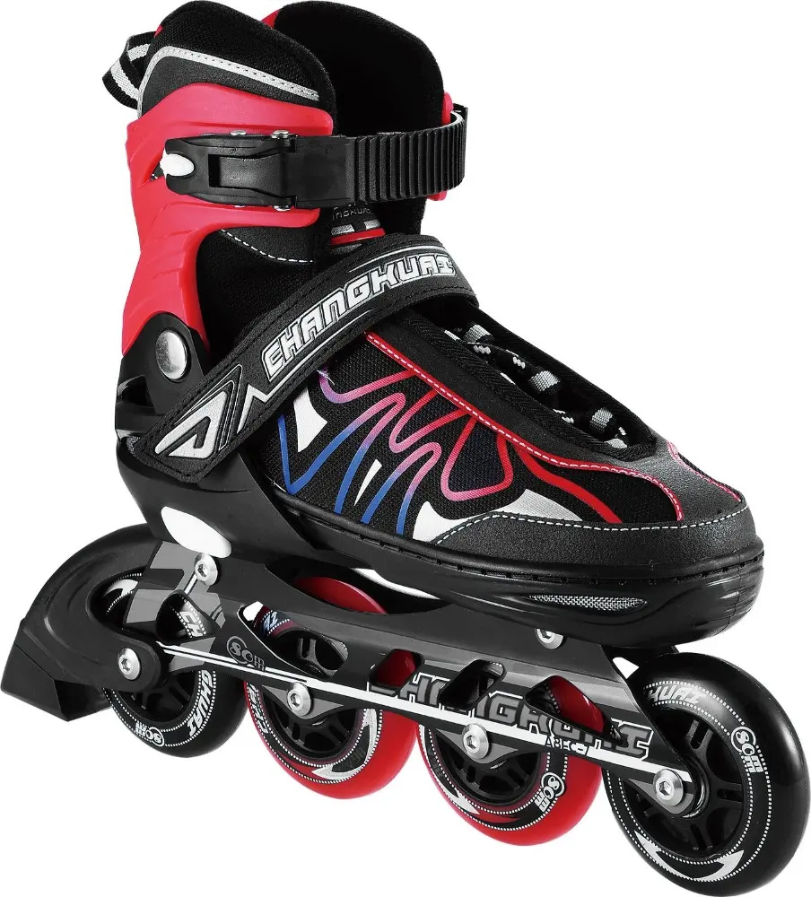 Patins à roulettes rollers en ligne, 4 roulettes, nouveauté technologie, taille réglable, LED, 2021