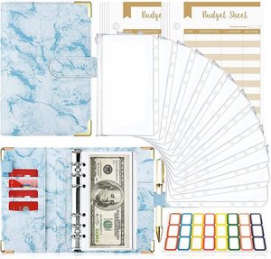 Carnet de planification hebdomadaire A5 A6 personnalisé en gros 2027, organiseur de budget à 6 anneaux en tissu PU pour usage scolaire - Product Image 3