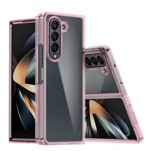 Commercio all'ingrosso di alta qualità acrilico ombra per Samsung <span class=keywords><strong>Z</strong></span> piega 6 custodia per telefono Flip stile TPU materiale PVC antiurto Wireless Mobile - Product Image 5