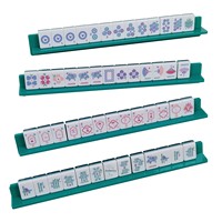 Penggaris Kartu Mahjong Akrilik Transparan Gaya Amerika Kustom dengan Cetakan Kartun, Hadiah Promosi