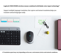 Logitech M380 Mouse kantor suara Usb asli, Mouse optik LED nirkabel stok optik Bluetooth 100% grosir