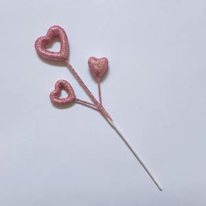 ของตกแต่งบ้านรูปหัวใจสำหรับวันวาเลนไทน์  แบบก้านกลวง  วัสดุโฟมกลิตเตอร์  สำหรับตกแต่งงานปาร์ตี้ - Product Image 5