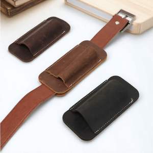 Outdoor EDC Leather <b>Tool</b> Sheath-6x High Magnification Durable Portable Belt-Mounted Pouch for Folding <b>Tools</b> & <b>Small</b> Gear - Product Image 2