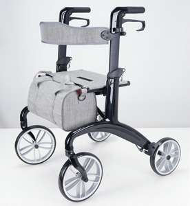 Déambulateurs en fibre de carbone pour personnes âgées avec siège, déambulateur pliable, hauteur de la poignée réglable, déambulateur roulant léger - Product Image 1