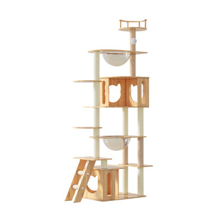 เสาหอคอยต้นไม้สำหรับแมวในร่มใช้ง่ายต่อการปีนเขาคอนโดแมว - Product Image 4