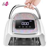 Sèche-ongles UV LED sans fil, lampe de manucure rechargeable haute puissance avec diamant et écran LCD 120W
