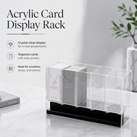 Présentoir à cartes en acrylique multi-grilles résistant aux chocs pour cartes de vœux, cartes-cadeaux, vitrine de boutique