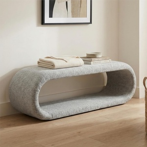 Taburete Nórdico Portátil de Tela Moderna para Cambiar Zapatos, para Uso en <span class=keywords><strong>el</strong></span> Hogar y Hoteles, Tapizado en Chenilla, para Sentarse por Tiempo Prolongado - Product Image 1