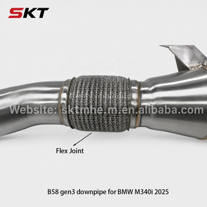 Tubería de Escape de 5 Pulgadas Gen3 B58 con Tubo OPF para BMW M340i M440i M240i 540i X3 M40i X4 M40i, Acabado Pulido - Product Image 6