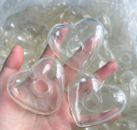 Coque vide transparente multi-formes en TPR pour DIY, à remplir soi-même, en forme de boule, d'ours, de cube ou ronde, avec couvercle