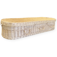 Nouvelle conception de cercueil funéraire en bois tissé à la main et en saule, écologique et fait main, pour l'enterrement
