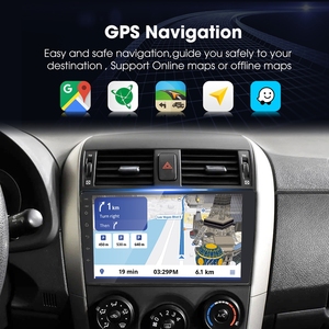 Autoradio Android 11 Rhythm 9 pouces avec écran tactile HD, GPS, cartes en ligne et radio FM pour Toyota Corolla 2008-2011 - Product Image 3