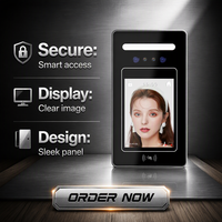 Control de Acceso con Reconocimiento Facial, Controlador de Puerta Independiente, Pantalla Táctil, Lector de Tarjetas RFID, Cerradura de Puerta con Cámara, Visión Nocturna, Impermeable