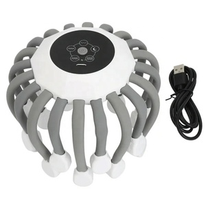 2025 recién llegados cabeza relajación vibración incorporado música luz cabeza masaje dispositivo 20 garra pulpo masajeador de cabeza eléctrico - Product Image 1