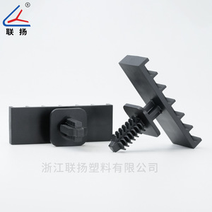 Clip en nylon noir en forme d'arbre, coussinet tampon réglable pour interstices intérieurs automobiles, hauteur 28,8 mm, conforme RoHS - Product Image 3