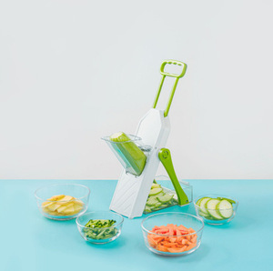 Prensa manual de 4 cuchillas para cocina, <span class=keywords><strong>mandolina</strong></span> de verduras, cortador de alambre <span class=keywords><strong>vertical</strong></span>, picador rápido de alimentos - Product Image 1
