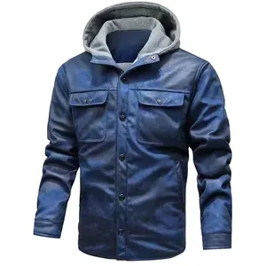Men's Winter Jacket Hooded Thick Warm Zipper Coat Men Further Padded Jacket Overrun Winter Jacket Surplus Goods