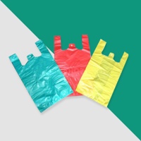 Sac en plastique HDPE, pour shopping, sachets de scellage biodégradables D2W, avec poignée pour gilet, livraison gratuite