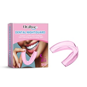 Protège-dents nocturne Oralhoe <span class=keywords><strong>rose</strong></span>, prévient le ronflement et les morsures nocturnes, protège les dents - Product Image 1