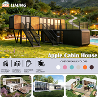 Cabane Apple préfabriquée moderne sur roues, entièrement équipée, mini-maison mobile, bureau pod, maisonnette portable pour glamping en plein air